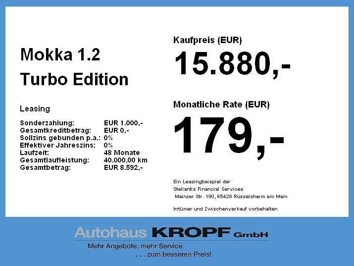 Gebraucht Opel Mokka Edition 101 PS (74 kW) 2022 Ikone gruen SUV