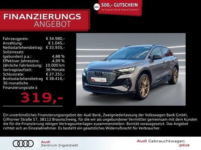 Grau metallic Gebraucht 2021 Audi Q4 e-tron S-Line SUV | 34.980 € (Superpreis) - Bild 1/2