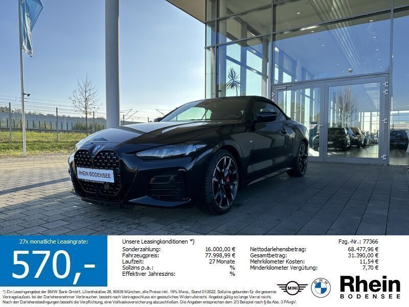 Saphirschwarz metallic Neu 2024 BMW 420 M Sport Cabrio | 67.990 € (Teuer) - Bild 1/4