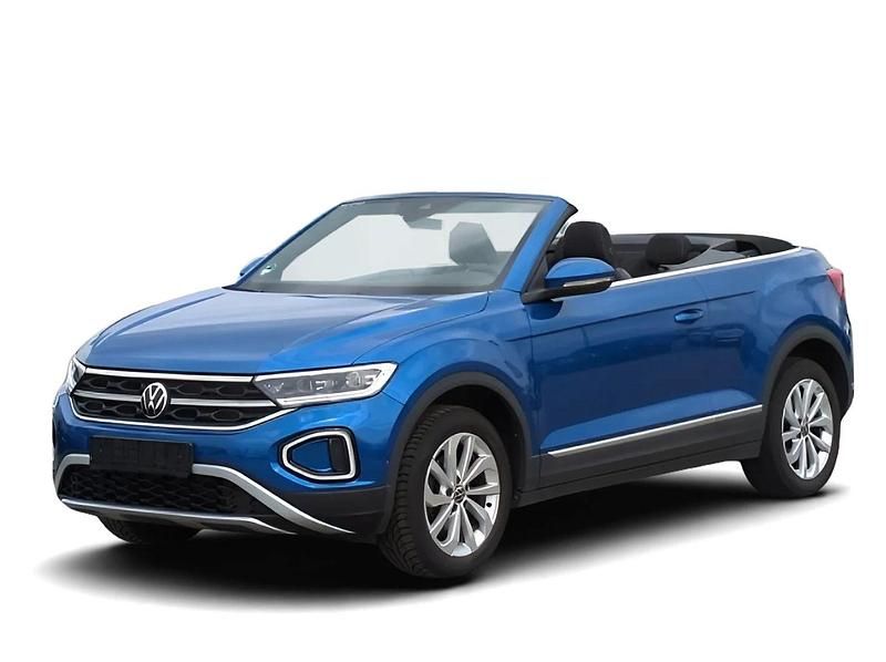Blau Gebraucht 2022 VW T-Roc Cabriolet Style Cabrio | 24.049 € (Superpreis) - Bild 1/4