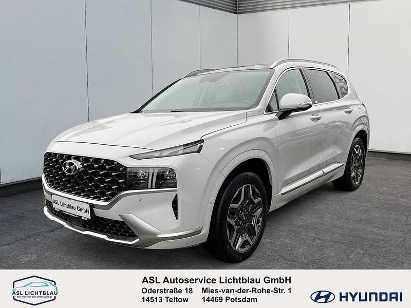 Glacier white Gebraucht 2021 Hyundai Santa Fe Signature SUV | 35.990 € (Teuer) - Bild 1/4