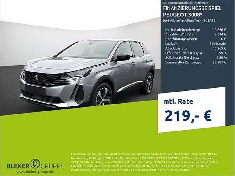 Grau Gebraucht 2023 Peugeot 3008 Allure SUV | 23.490 € (Superpreis) - Bild 1/3