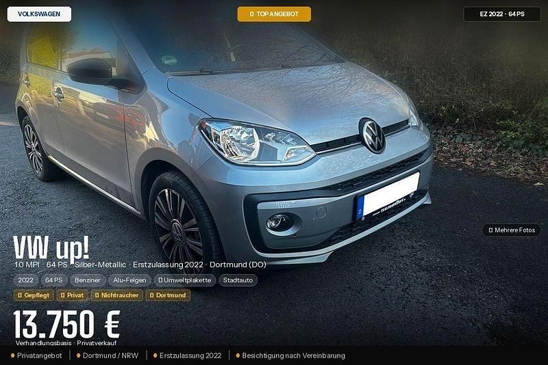 Gebraucht VW up! 65 PS (47 kW) 2022 Grau Kleinwagen