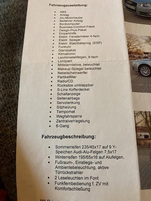 Grau Gebraucht 2008 Audi A4 Limousine | 4.600 € (Fairer Preis) - Bild 1/3