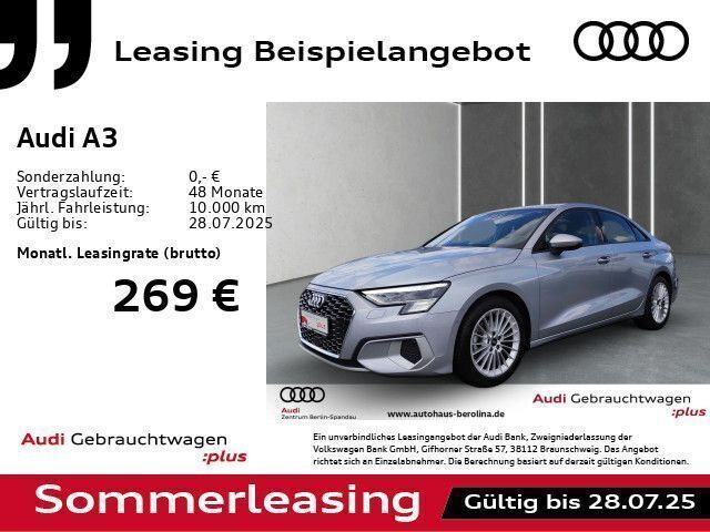 Florettsilber metallic Gebraucht 2024 Audi A3 Sport Limousine | 30.673 € (Fairer Preis) - Bild 1/4