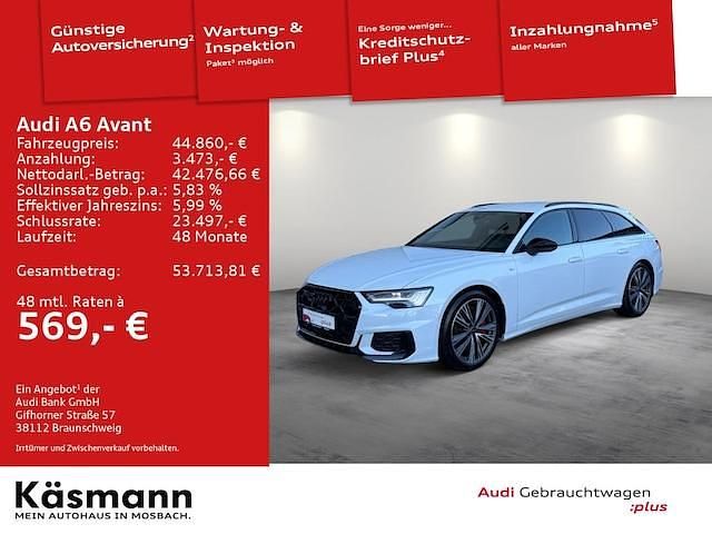 Gebraucht Audi A6 S-Line 367 PS (269 kW) 2024 Gletscherweiß metallic Kombi