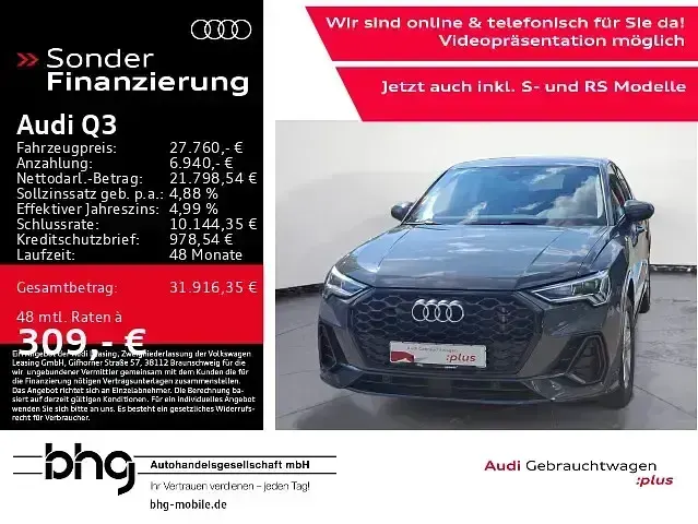 Gebraucht Audi Q3 Sportback Ambiente 245 PS (180 kW) 2021 Grau SUV