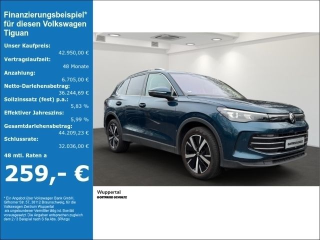 Blau Gebraucht 2024 VW Tiguan Elegance SUV | 42.950 € (Fairer Preis) - Bild 1/4