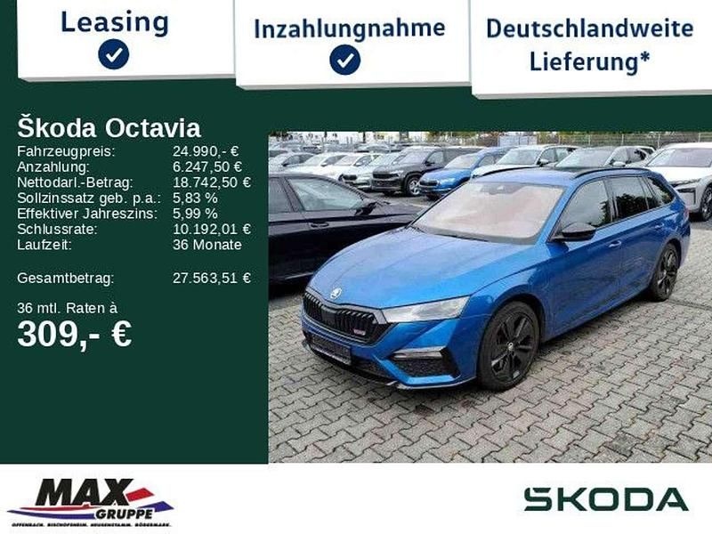 Blau Gebraucht 2021 Skoda Octavia RS Kombi | 24.990 € (Etwas zu teuer) - Bild 1/3