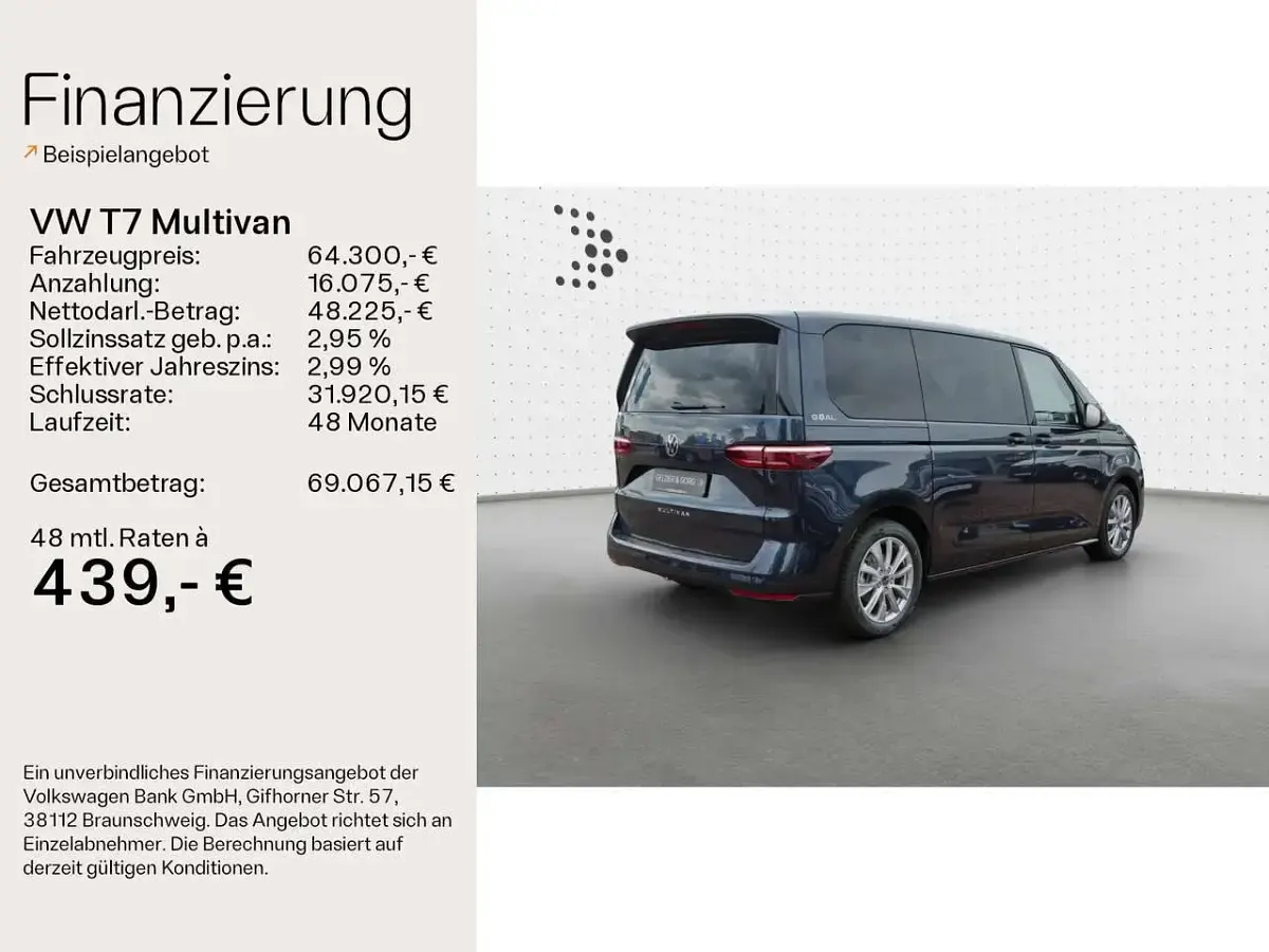 Neu VW Multivan Goal 150 PS (110 kW) 2026 Blau Van / Kleinbus