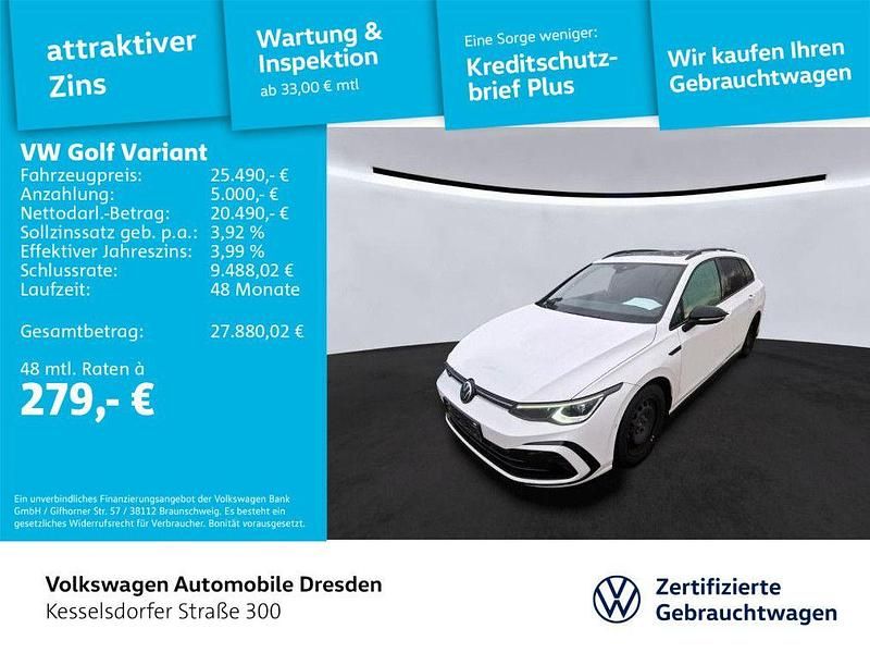 Pure white Gebraucht 2022 VW Golf VIII R-line Kombi | 24.980 € (Guter Preis) - Bild 1/4