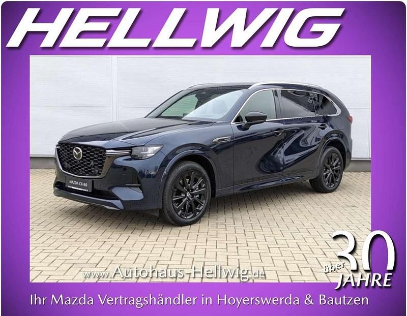 Deep crystal blue metallic Neu 2025 Mazda CX-80 Homura-Line SUV | 58.180 € (Guter Preis) - Bild 1/4