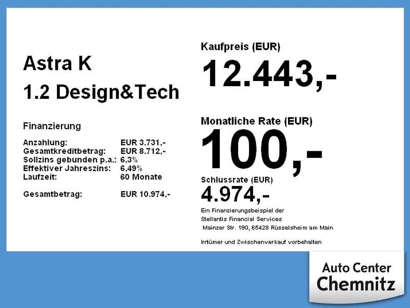 Gebraucht Opel Astra Design & Tech 131 PS (96 kW) 2021 Argon silber Limousine