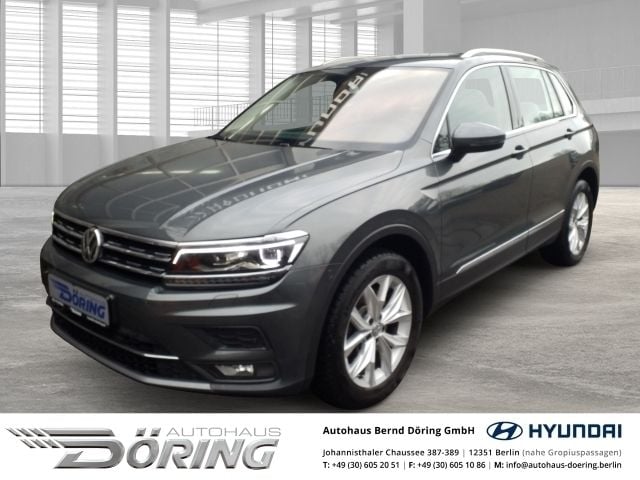 Indiumgrau metallic Gebraucht 2019 VW Tiguan Highline SUV | 29.640 € (Guter Preis) - Bild 1/4