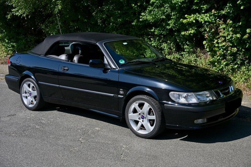 Schwarz Gebraucht 2000 Saab 9-3 Cabriolet Cabrio | 7.500 € (Fairer Preis) - Bild 1/4