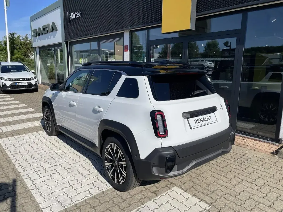Neu Renault 4 E-Tech Iconic 11 kW (15 PS) 2025 Arktisweiss + black pearlschwarz metallic (weiß) SUV