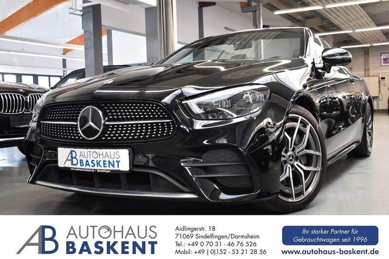 Schwarz Gebraucht 2021 Mercedes E220 AMG line Cabrio | 41.999 € (Etwas zu teuer) - Bild 1/4