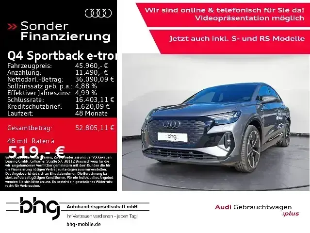 Gebraucht Audi Q4 Sportback e-tron Ambiente 250 kW (340 PS) 2024 Grau SUV