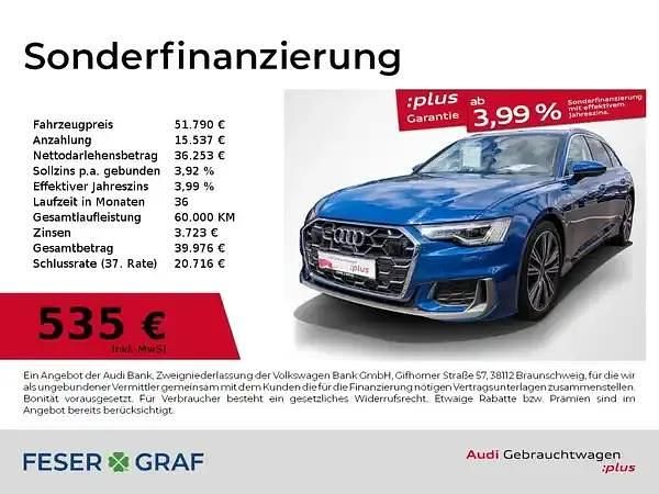 Ascariblau metallic Gebraucht 2024 Audi A6 Ambiente Kombi | 49.990 € - Bild 1/3