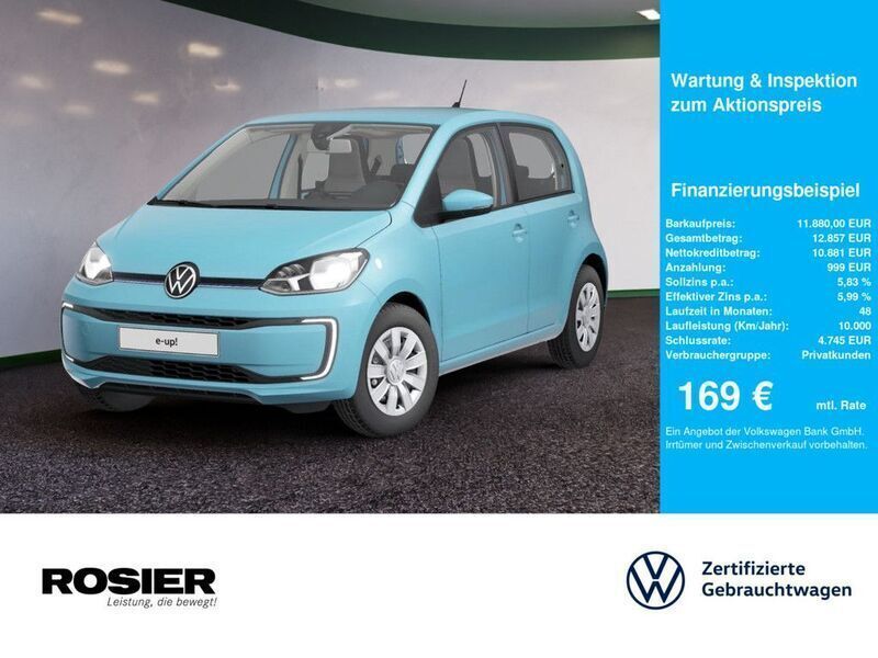 Blau Gebraucht 2021 VW e-up! Kleinwagen | 11.880 € (Superpreis) - Bild 1/4