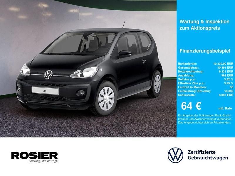 Schwarz Gebraucht 2021 VW up! Kleinwagen | 10.330 € (Fairer Preis) - Bild 1/4