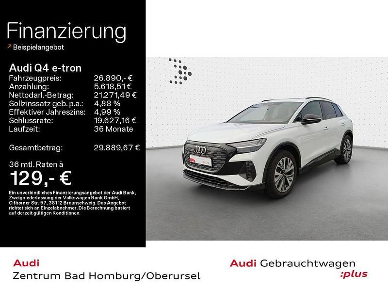 Gletscherweiß metallic Gebraucht 2022 Audi Q4 e-tron S-Line SUV | 26.890 € (Fairer Preis) - Bild 1/4