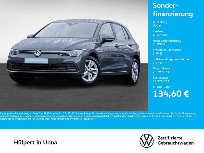 Delfingrau metallic Gebraucht 2024 VW Golf VIII Life Limousine | 19.988 € (Superpreis) - Bild 1/4