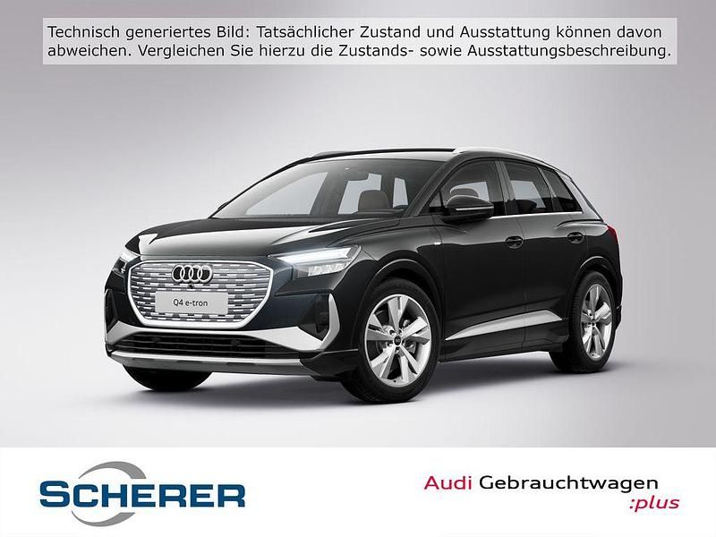Mythosschwarz metallic (metallic) Gebraucht 2022 Audi Q4 e-tron Ambiente SUV | 33.800 € (Fairer Preis) - Bild 1/4