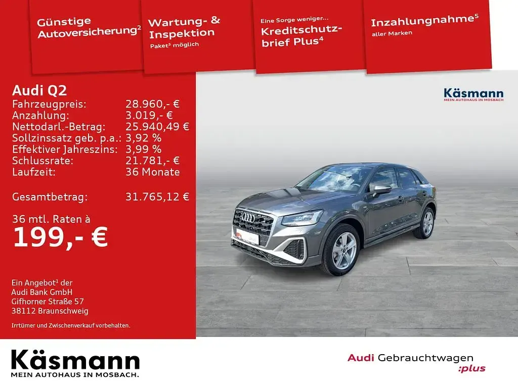 Gebraucht Audi Q2 S-Line 150 PS (110 kW) 2025 Grau SUV