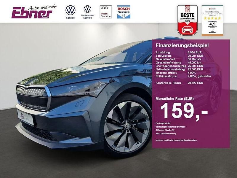 Quarzgrau Gebraucht 2021 Skoda Enyaq iV SUV | 29.620 € (Etwas zu teuer) - Bild 1/4