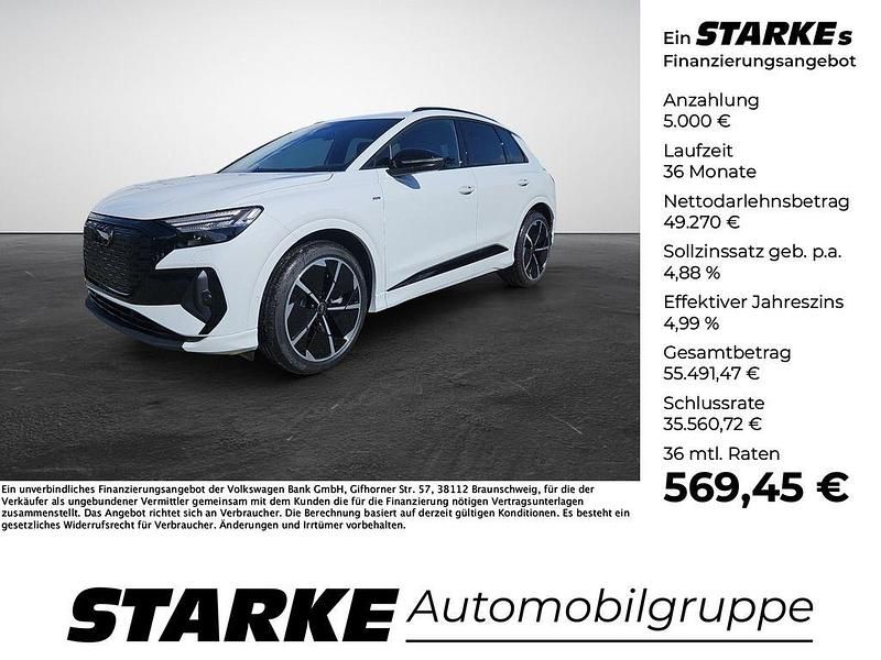 Weiß (gletscherweiß metallic) Gebraucht 2024 Audi Q4 e-tron S-Line SUV | 54.270 € - Bild 1/4