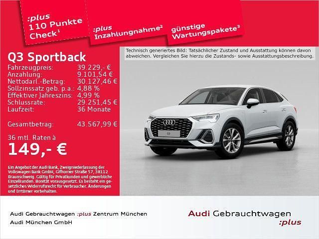 Weiß Gebraucht 2025 Audi Q3 Sportback S-Line SUV | 39.229 € (Guter Preis) - Bild 1/2