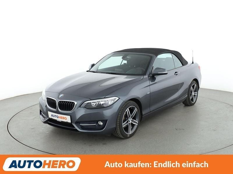 Grau Gebraucht 2016 BMW 218 Sport Line Cabrio | 15.230 € (Guter Preis) - Bild 1/3