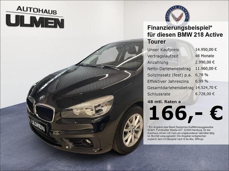 Schwarz Gebraucht 2014 BMW 218 Active Tourer Van / Kleinbus | 14.950 € (Fairer Preis) - Bild 1/4
