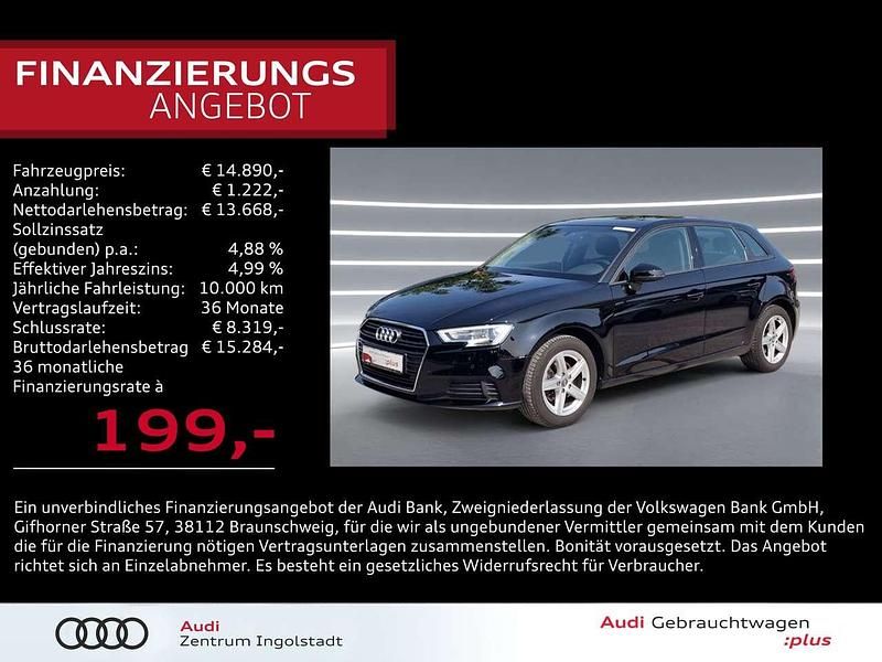 Brillantschwarz Gebraucht 2020 Audi A3 Sportback g-tron Design Limousine | 14.890 € (Guter Preis) - Bild 1/3