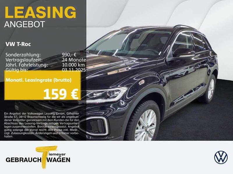 Schwarz Gebraucht 2024 VW T-Roc Life SUV | 22.210 € (Guter Preis) - Bild 1/3