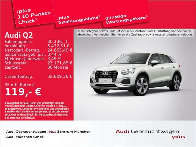Silber Gebraucht 2024 Audi Q2 Advanced SUV | 30.336 € (Fairer Preis) - Bild 1/2