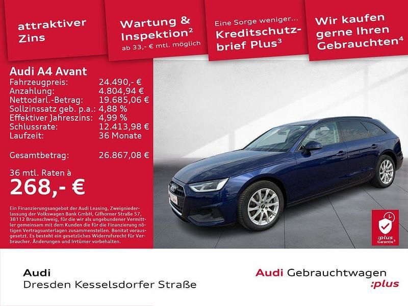 Blau Gebraucht 2021 Audi A4 Kombi | 24.490 € (Guter Preis) - Bild 1/4