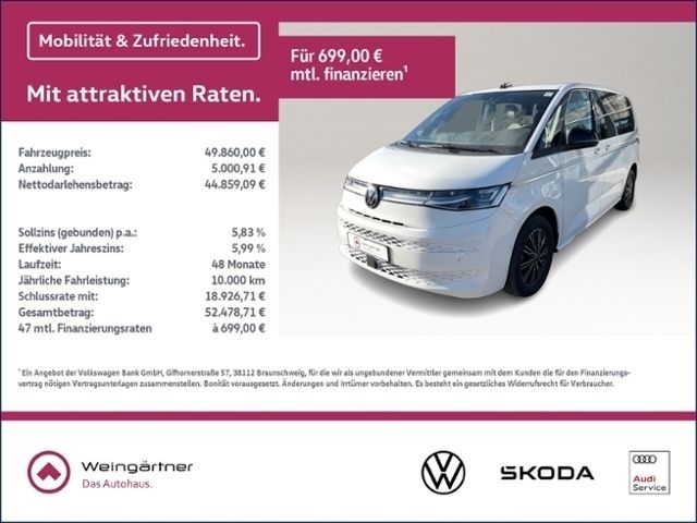 Weiß Gebraucht 2022 VW Multivan Style Van / Kleinbus | 49.860 € (Fairer Preis) - Bild 1/4