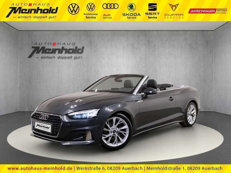 Manhattangrau metallic/verdeck Gebraucht 2021 Audi A5 Cabriolet Advanced Plus Cabrio | 33.888 € (Etwas zu teuer) - Bild 1/4