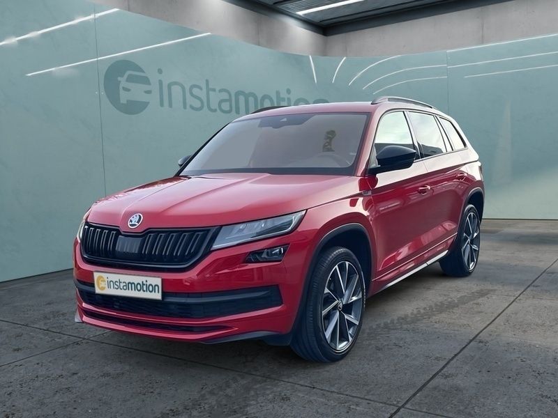 Rot Gebraucht 2020 Skoda Kodiaq SportLine SUV | 32.953 € (Teuer) - Bild 1/4