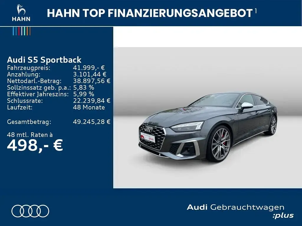 Gebraucht Audi S5 Sportback Sport 341 PS (250 kW) 2023 Grau Kleinwagen