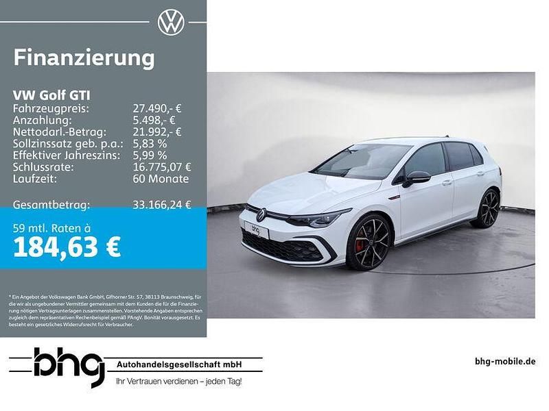Pure white Gebraucht 2022 VW Golf VIII GTI Limousine | 27.490 € (Guter Preis) - Bild 1/4