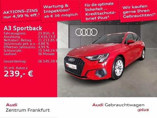 Tangorot metallic Gebraucht 2022 Audi A3 Limousine | 23.850 € (Guter Preis) - Bild 1/3