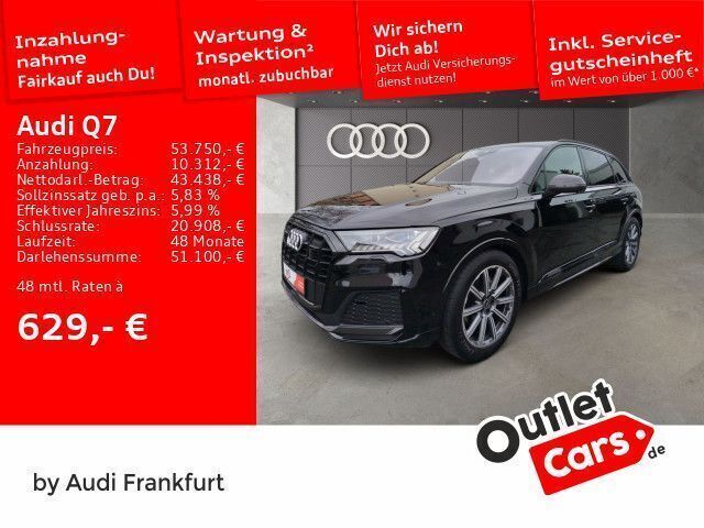 Mythosschwarz metallic Gebraucht 2021 Audi Q7 S-Line SUV | 54.990 € (Fairer Preis) - Bild 1/2
