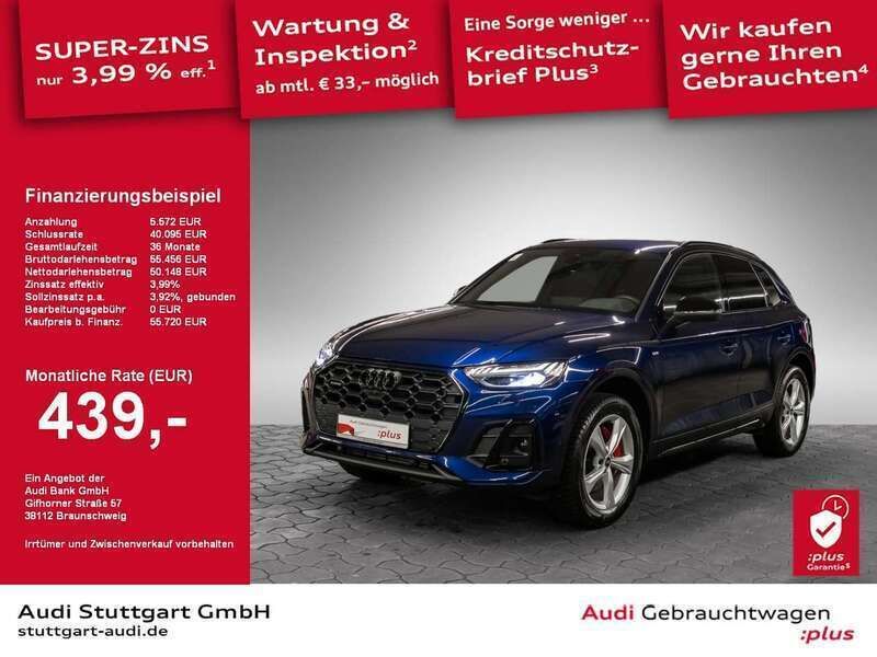 Navarrablau metallic Gebraucht 2024 Audi Q5 S-Line SUV | 58.820 € - Bild 1/2
