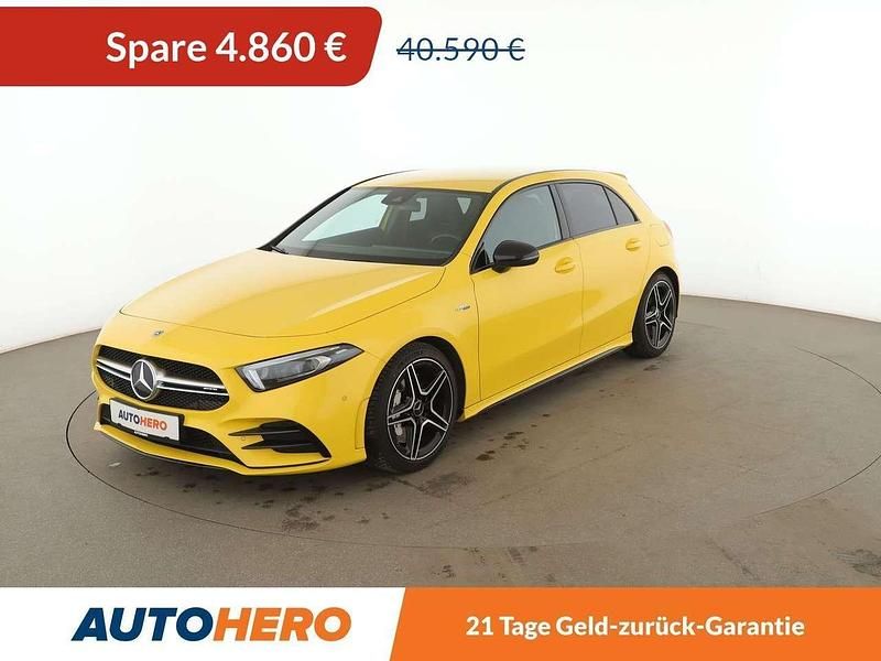 Gelb Gebraucht 2022 Mercedes A35 AMG AMG Limousine | 35.730 € (Superpreis) - Bild 1/3