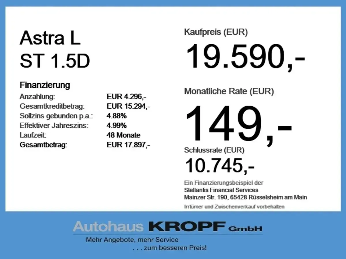 Gebraucht Opel Astra Elegance 131 PS (96 kW) 2023 Lackierung schwarz perla nera/ Kombi