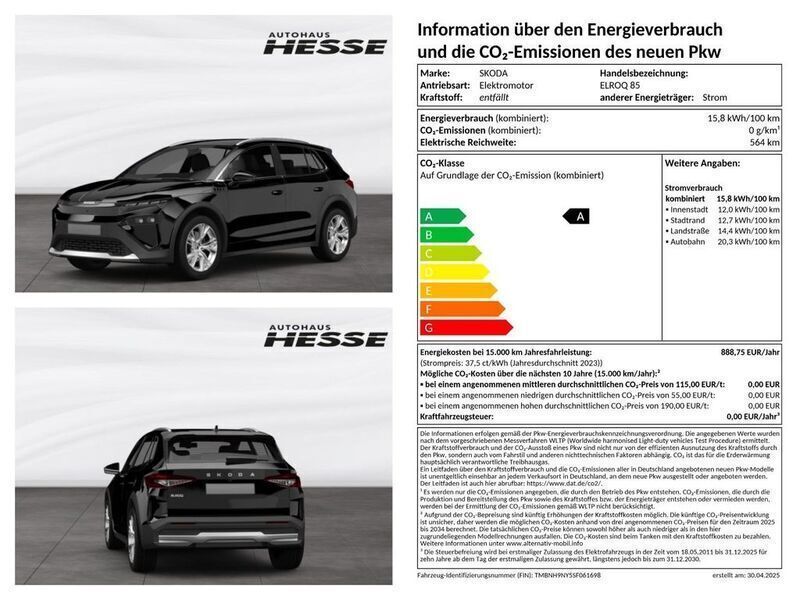 Blackmagic Neu 2025 Skoda Elroq SUV | 46.890 € (Fairer Preis) - Bild 1/4