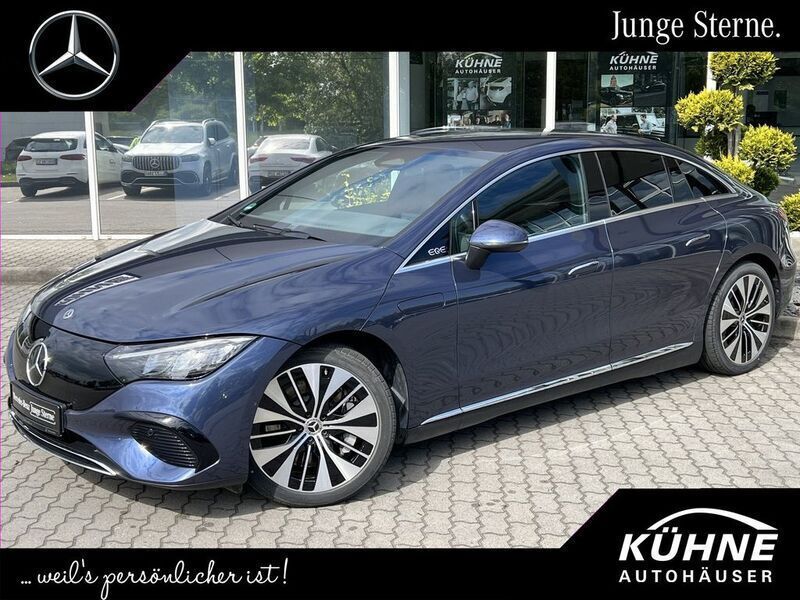 Blau, Gebraucht 2024 Mercedes EQE300 Advanced Plus Limousine | 41.990 € (Superpreis) - Bild 1/4